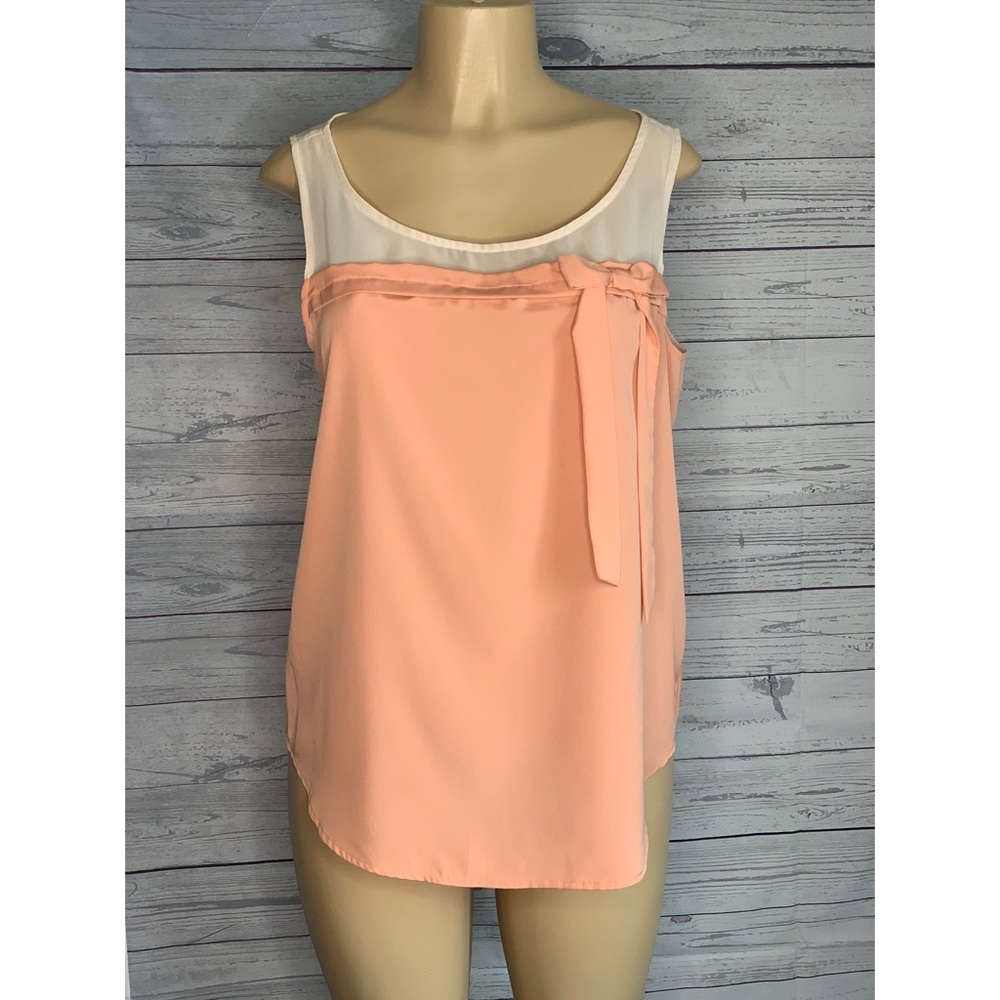 Lauren Condrad Sleeveless Bow Blouse Sz L